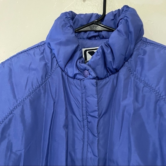 Vintage 90s Obermeyer Down Puffer Coat Ski Jacket Very Peri Ladies 12 - Picture 8 of 9
